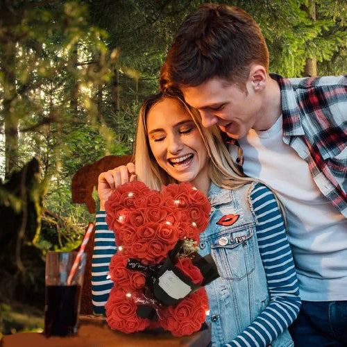 Rose Teddy Bear Gift Box™💖 – Hidden Necklace Inside